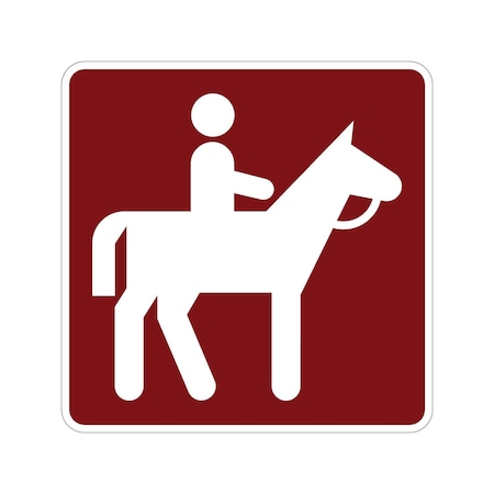 Sign Solutions Usa Horse Trail (Symbol), Aluminum, 30 in x 30 in DUS08DWT3030RS-064